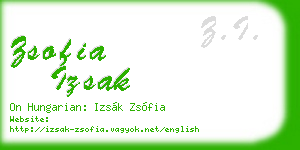 zsofia izsak business card