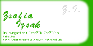 zsofia izsak business card